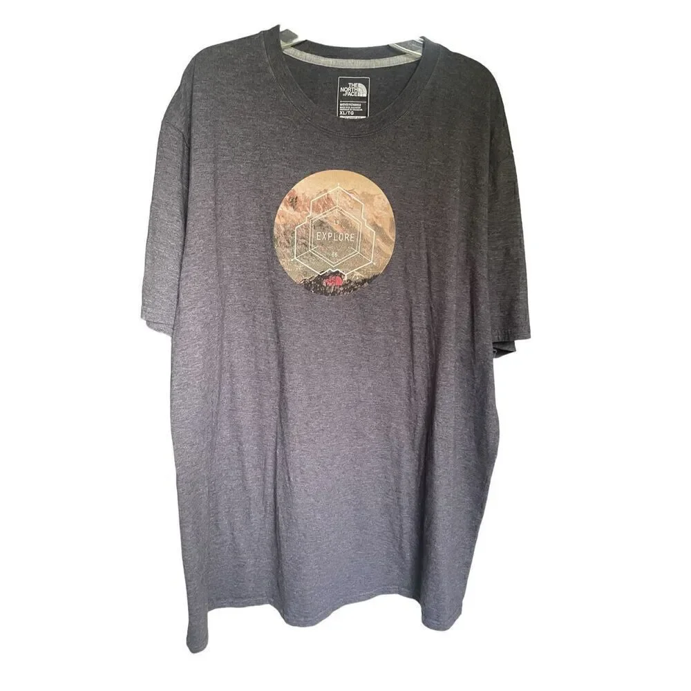 Men’s The North Face Graphic Tee Explore 1966 Grey Size XL
